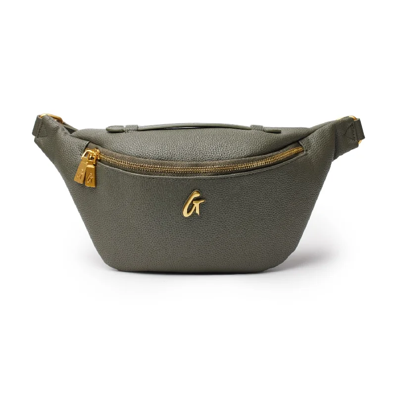 PEBBLE FANNY PACK OLIVE GREEN