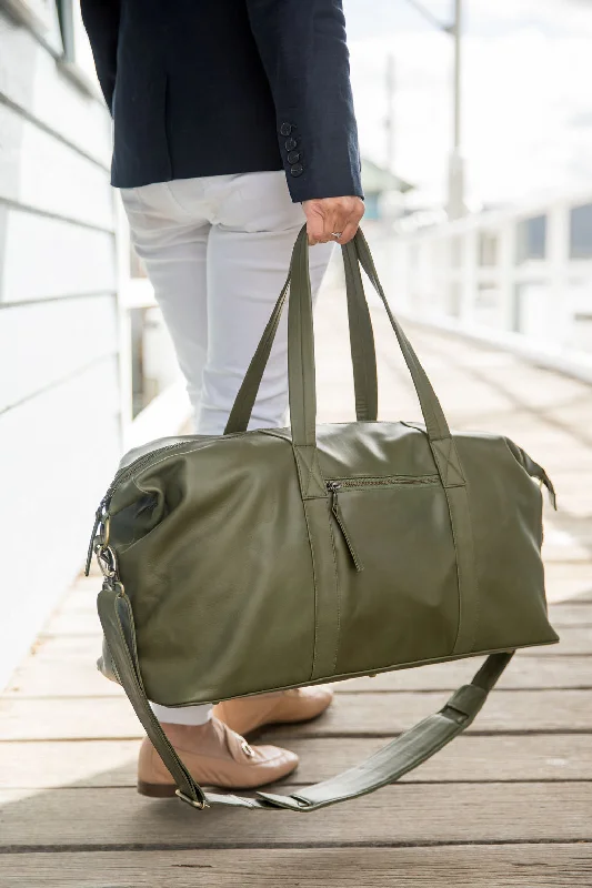 Sorrento Army Leather Weekender Final Call – Shop Stylish Bags Before They're Gone Sorrento Army Leather Weekender Final Call – Shop Stylish Bags Before They're Gone