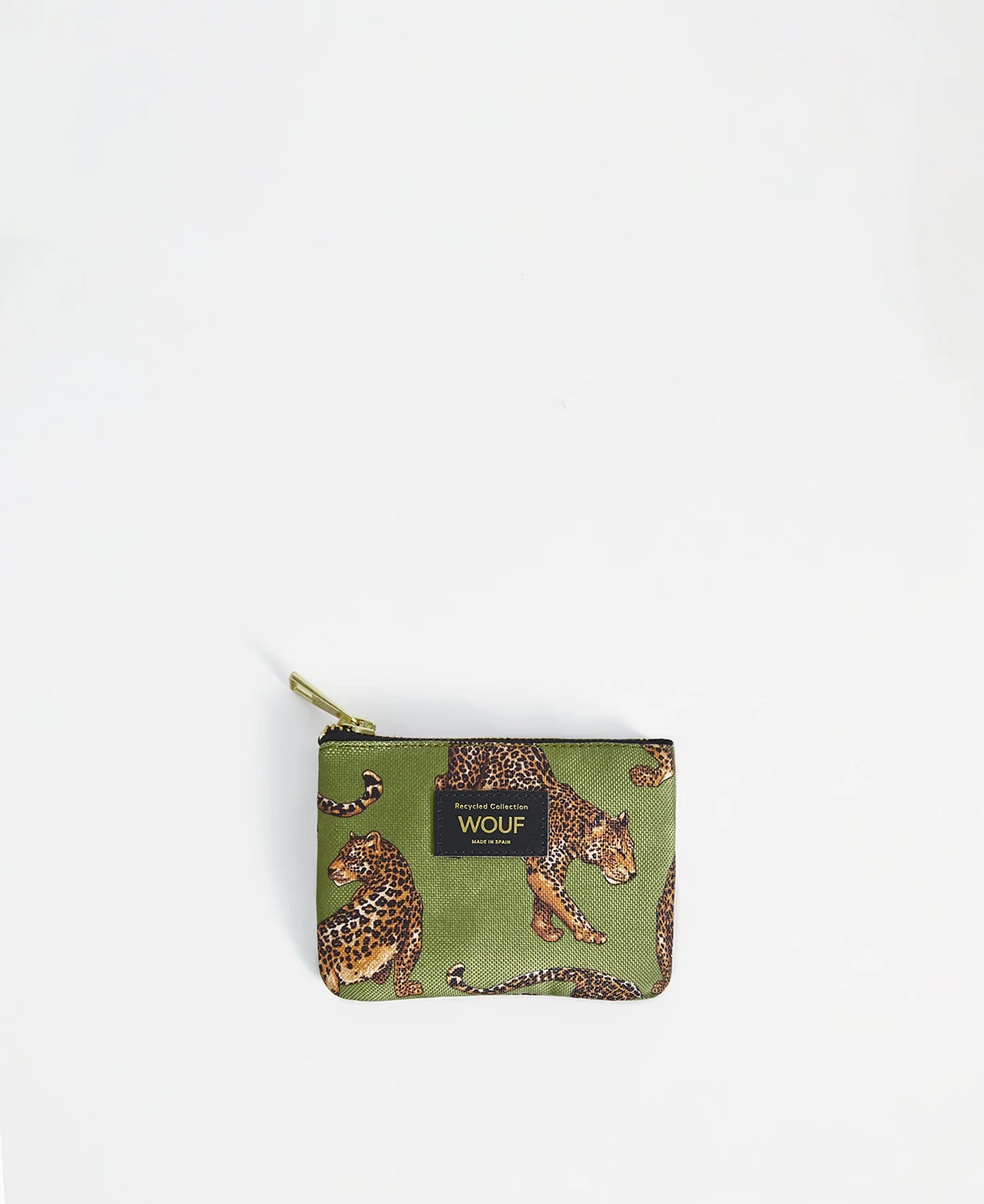 Wouf Small Pouch in Olive Leopard Must-Have Bags At Irresistible Discounts