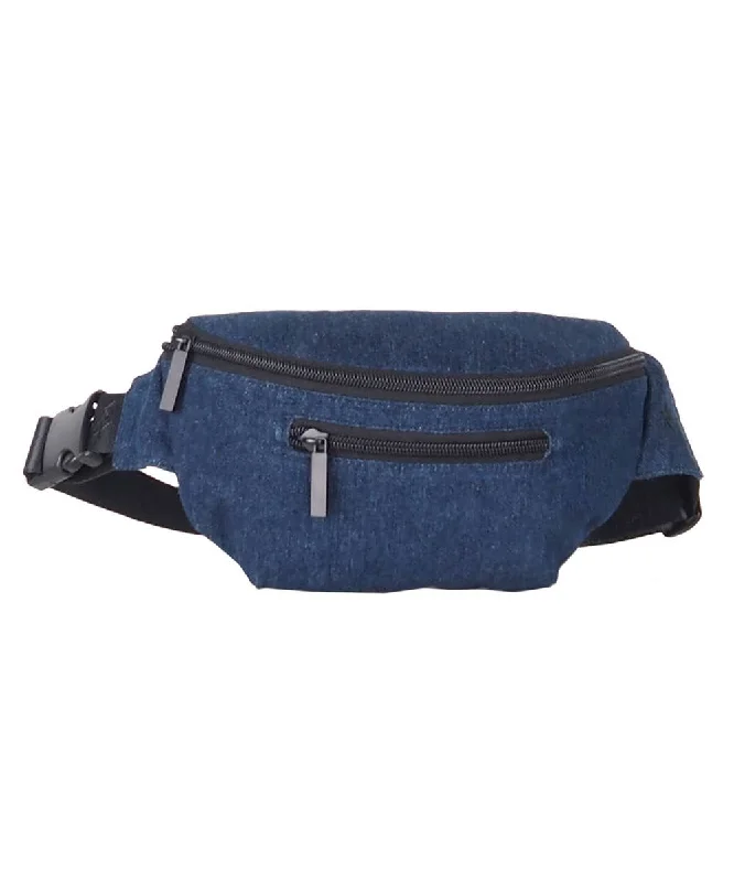 Denim Youth Rebel Fanny Pack with Black Zipper