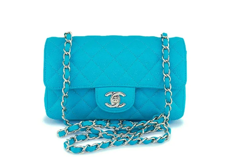 17C Chanel Turquoise Green-Blue Caviar Rectangular Mini Classic Flap Bag GHW The Handbag Sale You've Been Waiting For 17C Chanel Turquoise Green-Blue Caviar Rectangular Mini Classic Flap Bag GHW The Handbag Sale You've Been Waiting For