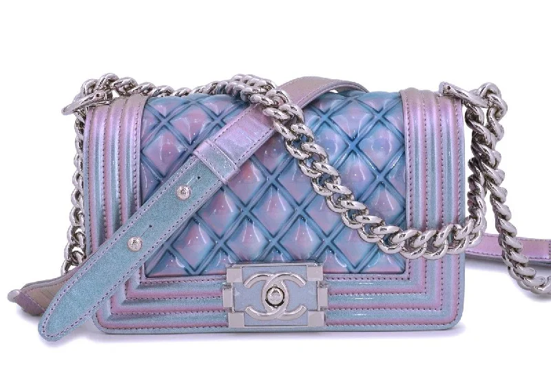 18S Chanel Iridescent Purple Mermaid Small Water Boy Flap Bag Must-Have Bags With Big Savings 18S Chanel Iridescent Purple Mermaid Small Water Boy Flap Bag Must-Have Bags With Big Savings