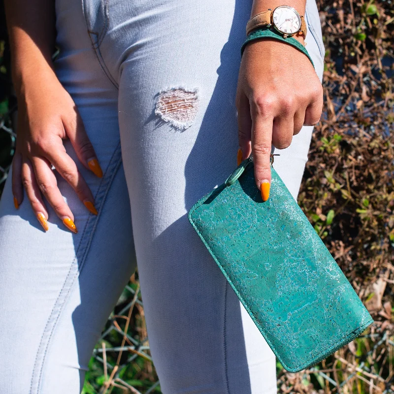 Turquoise Green Cork Wallet with Detachable Wrist Strap BAG-2084 Trendy Totes, Shop & Save Turquoise Green Cork Wallet with Detachable Wrist Strap BAG-2084 Trendy Totes, Shop & Save