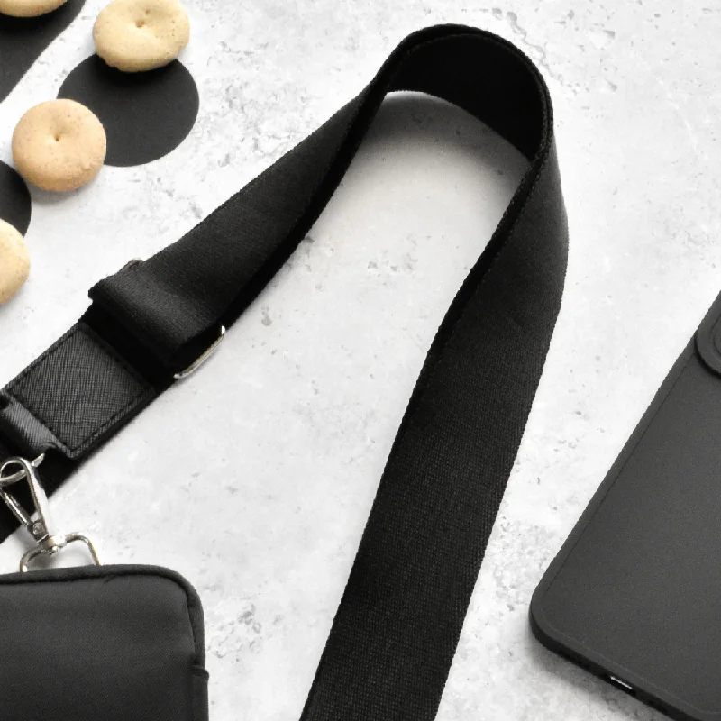 Bag Strap - Plain Black Sleek And Stylish Handbags At Lower Prices