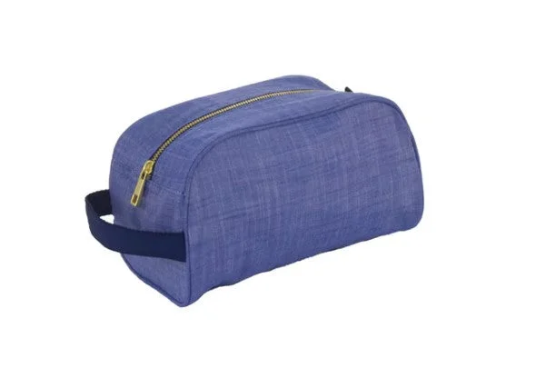 Blue Chambray Toiletry Bag Classic Bags, Exclusive Deals