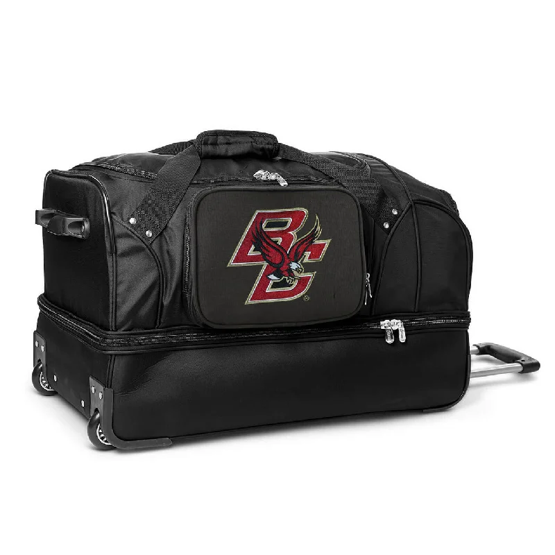 Boston College Eagles 27" Black Rolling Drop Bottom Duffel High-End Handbags At Affordable Prices