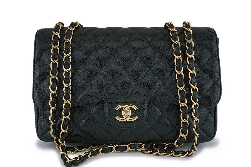 Chanel Black Caviar Jumbo Classic Flap Bag GHW Premium Handbags With A Touch Of Elegance Chanel Black Caviar Jumbo Classic Flap Bag GHW Premium Handbags With A Touch Of Elegance