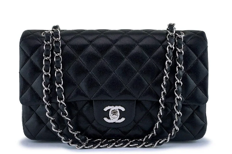 Chanel Black Lambskin Medium Classic Double Flap Bag SHW Luxury Handbags, Budget-Friendly Chanel Black Lambskin Medium Classic Double Flap Bag SHW Luxury Handbags, Budget-Friendly