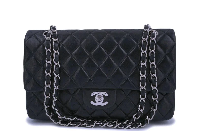 Chanel Black Lambskin Medium Classic Double Flap Bag SHW Trendy Purses At Unbeatable Discounts Chanel Black Lambskin Medium Classic Double Flap Bag SHW Trendy Purses At Unbeatable Discounts