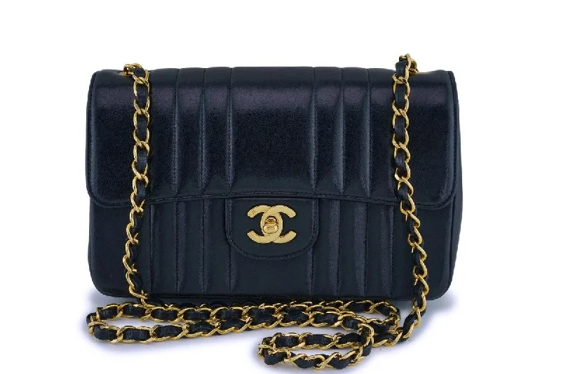 Chanel Vintage Black Lambskin Small Mademoiselle Classic Flap Bag 24k GHW Stylish And Durable Handbags At Great Value Chanel Vintage Black Lambskin Small Mademoiselle Classic Flap Bag 24k GHW Stylish And Durable Handbags At Great Value