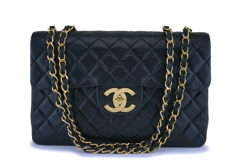 Chanel Black Lambskin Vintage Lambskin Maxi "Jumbo XL" Classic Flap Bag 24k GHW Designer Bags At Low Prices Chanel Black Lambskin Vintage Lambskin Maxi "Jumbo XL" Classic Flap Bag 24k GHW Designer Bags At Low Prices