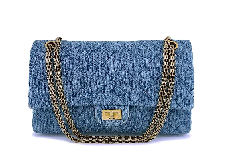 Chanel Blue Denim Reissue Medium 226 2.55 Classic Flap Bag GHW Chic Bags, Shop Now