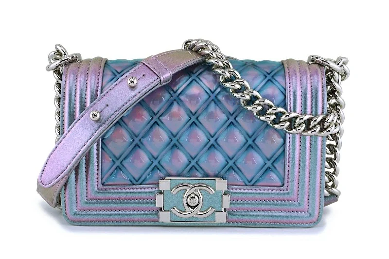 Chanel Iridescent Purple Mermaid Small Water Boy Flap Bag Classic And Modern Handbags Now More Affordable Chanel Iridescent Purple Mermaid Small Water Boy Flap Bag Classic And Modern Handbags Now More Affordable