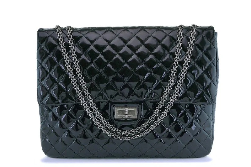 Chanel Oversized Black Patent Classic Reissue XL Flap Bag RHW Stylish Bags At Unbeatable Prices – Shop Now Chanel Oversized Black Patent Classic Reissue XL Flap Bag RHW Stylish Bags At Unbeatable Prices – Shop Now