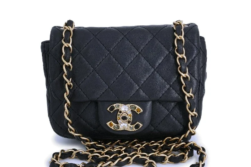 Chanel Pearly Black Precious Jewel Crystals Square Mini Classic Jeweled Flap Bag Stylish Totes With Special Discounts Chanel Pearly Black Precious Jewel Crystals Square Mini Classic Jeweled Flap Bag Stylish Totes With Special Discounts