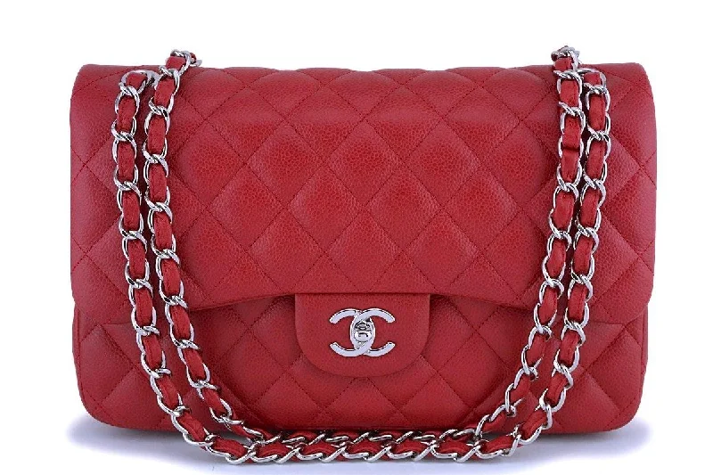 Chanel Red Caviar Jumbo Classic Double Flap Bag SHW Stylish Totes, Special Discounts Chanel Red Caviar Jumbo Classic Double Flap Bag SHW Stylish Totes, Special Discounts