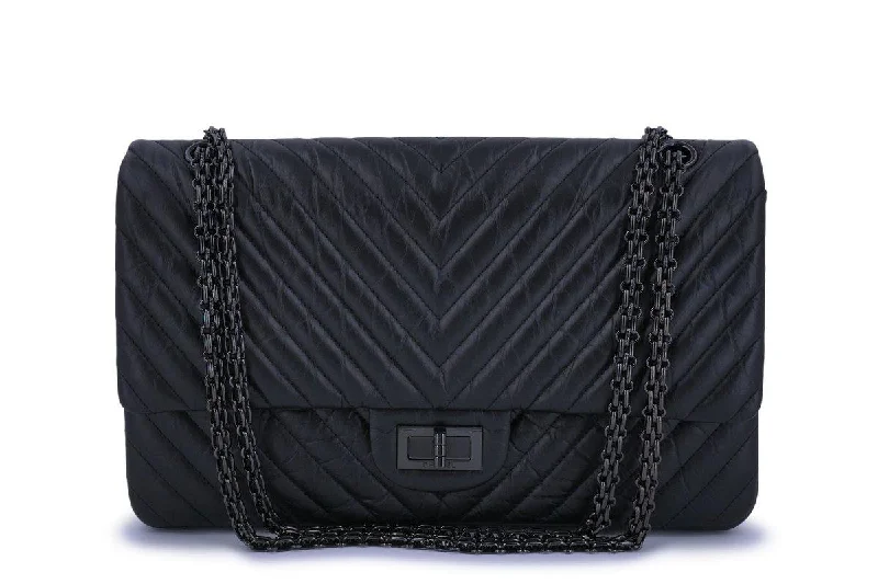 Chanel So Black Reissue Large Classic Double Flap Bag 2.55 227 Jumbo Stylish Handbags With Exclusive Online Discounts Chanel So Black Reissue Large Classic Double Flap Bag 2.55 227 Jumbo Stylish Handbags With Exclusive Online Discounts