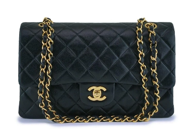 Chanel Vintage Black Lambskin Medium Classic Double Flap Bag 24k GHW Stylish Bags, Unbeatable Prices Chanel Vintage Black Lambskin Medium Classic Double Flap Bag 24k GHW Stylish Bags, Unbeatable Prices