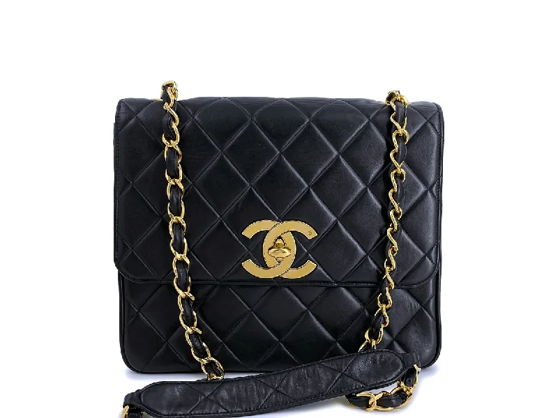 Chanel Vintage Black Oversized CC Medium Tall Classic Crossbody Flap Bag 24k GHW The Perfect Bag Sale Is Here Chanel Vintage Black Oversized CC Medium Tall Classic Crossbody Flap Bag 24k GHW The Perfect Bag Sale Is Here