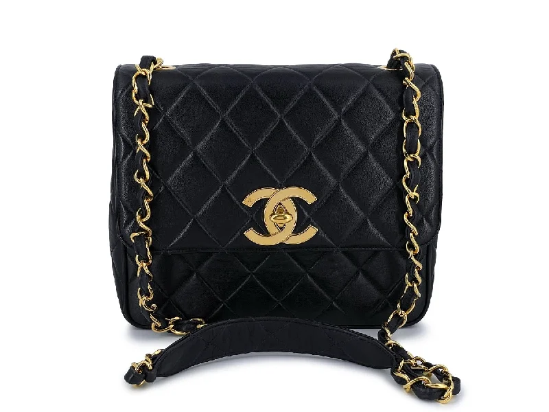 Chanel Vintage 1995 Square Medium Crossbody Classic Flap Bag 24k GHW