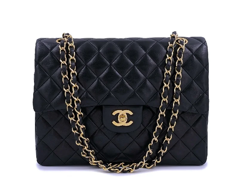 Chanel Vintage Tall Medium Classic Double Flap Bag 24k GHW