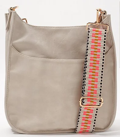 Classic Vegan Messenger Cream - Lined - NO STRAP