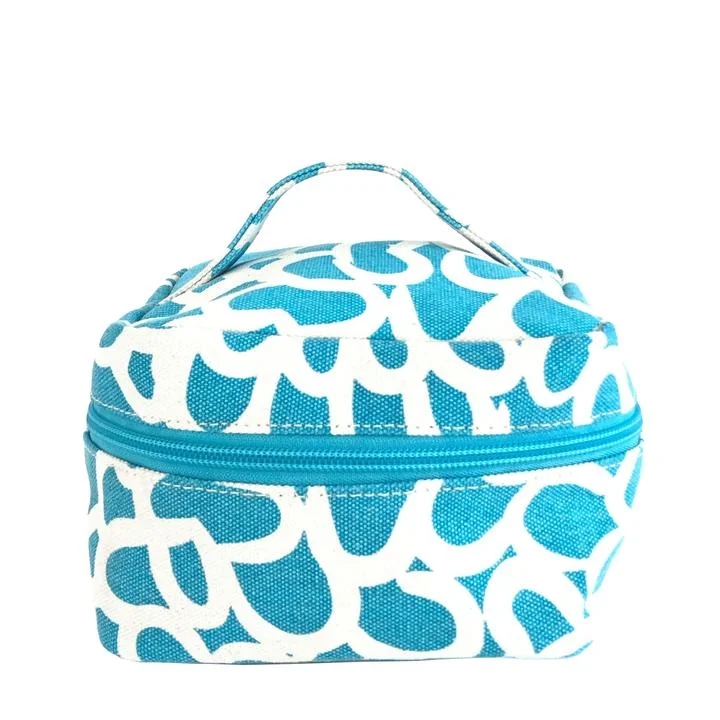 Clouds Turquoise Small Train Case Everyday Handbags At Wallet-Friendly Rates