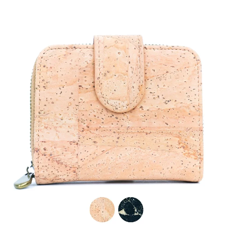 Eco-Chic Cork Women's Wallet in Dual Colors with Vintage Bronze Zipper BAG-2305 High-End Bags, Low-End Prices Eco-Chic Cork Women's Wallet in Dual Colors with Vintage Bronze Zipper BAG-2305 High-End Bags, Low-End Prices