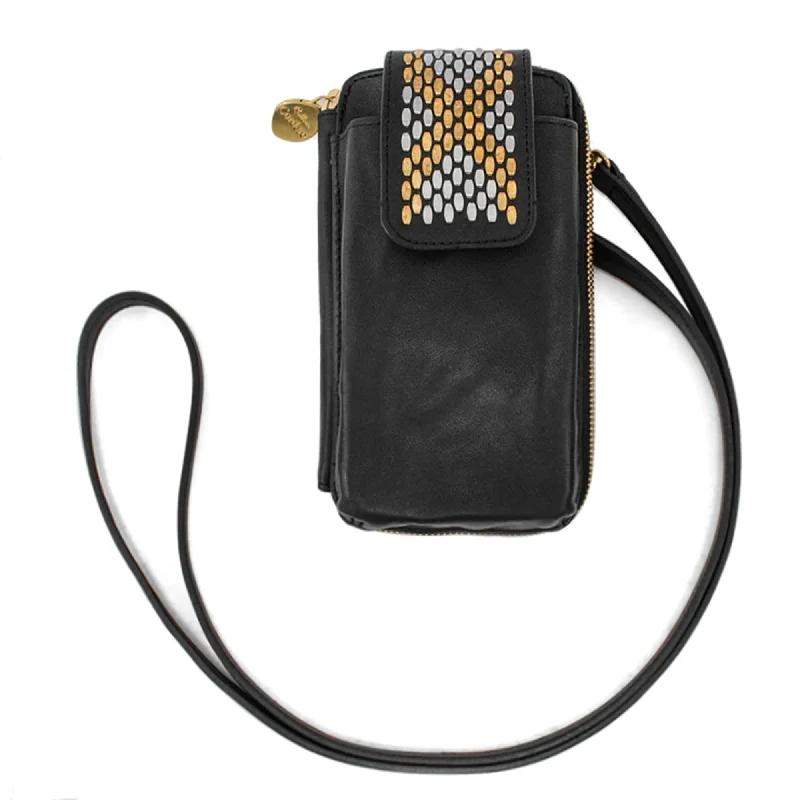 Black Leather w/ Nickel & Brass Art