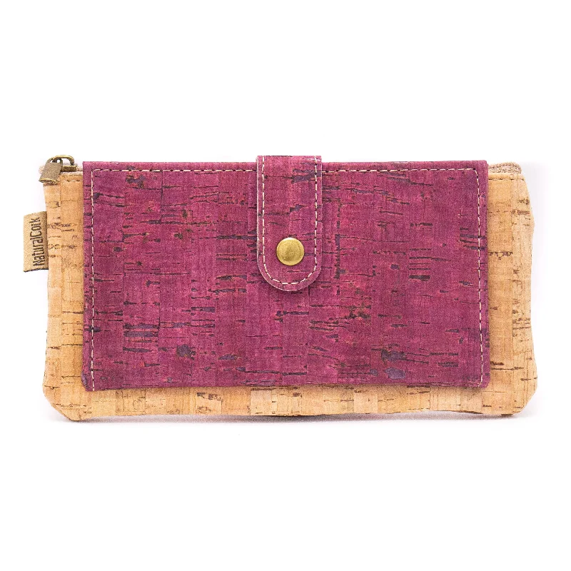 Red wine cork Slim snap wallet BAG-2052-A Stylish And Durable Handbags At Great Value Red wine cork Slim snap wallet BAG-2052-A Stylish And Durable Handbags At Great Value