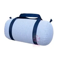 MINT Navy Seersucker Medium Duffle Stylish Totes, Exclusive Savings