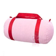MINT Red Seersucker Medium Duffle The Best Handbag Offers Are Here