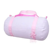 MINT Pink Seersucker Medium Duffle Grab Stylish Bags Before They're Gone