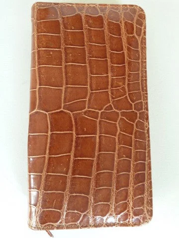 Crocodile Long Wallet Cerulean Or Luggage