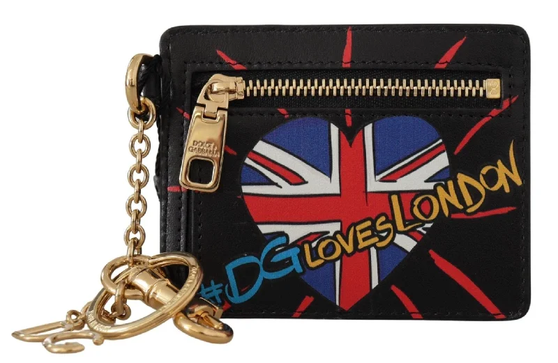 Dolce & Gabbana Elegant Leather Coin Wallet With Keyring Premium Quality Bags, Budget Prices Dolce & Gabbana Elegant Leather Coin Wallet With Keyring Premium Quality Bags, Budget Prices