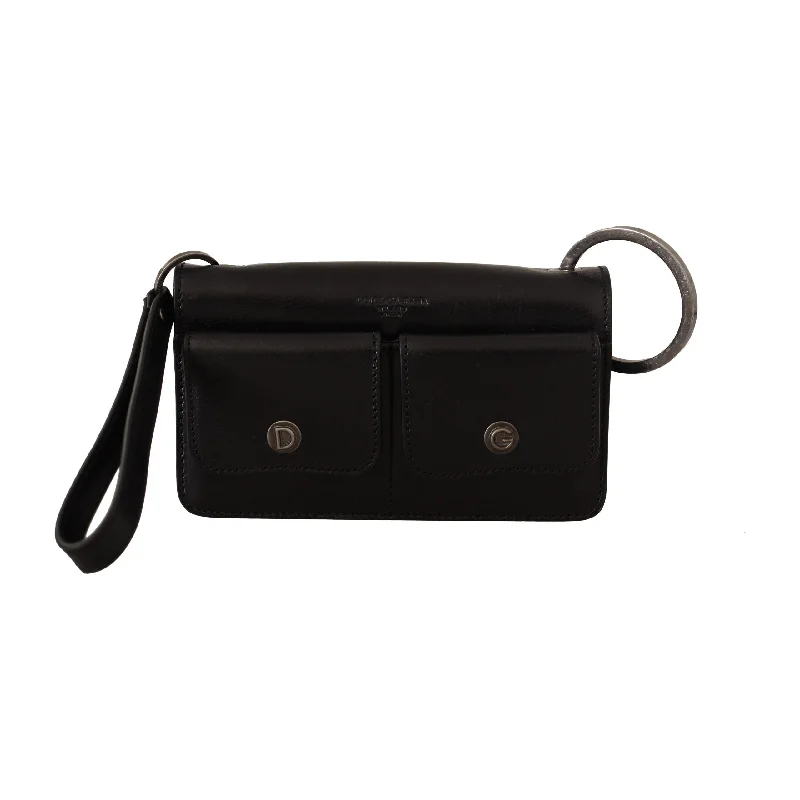 Dolce & Gabbana Elegant Mini Leather Wallet in Timeless Black