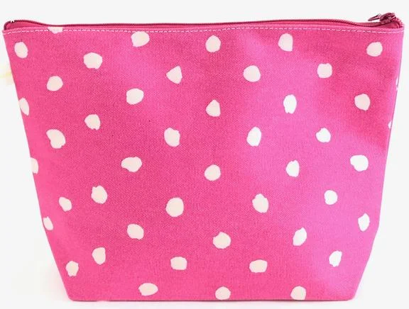 Dots Fuchsia XL Travel Pouch Trendy Purses At Unbeatable Discounts