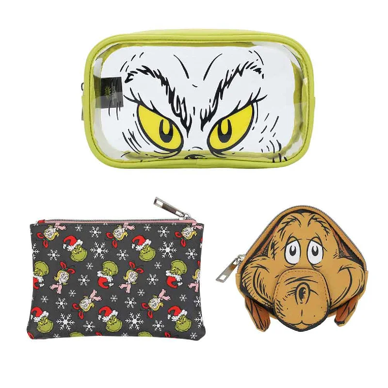 Dr. Seuss The Grinch Travel Cosmetic Bags - Set of 3 Fashion-Forward Bags, Now On Sale Dr. Seuss The Grinch Travel Cosmetic Bags - Set of 3 Fashion-Forward Bags, Now On Sale