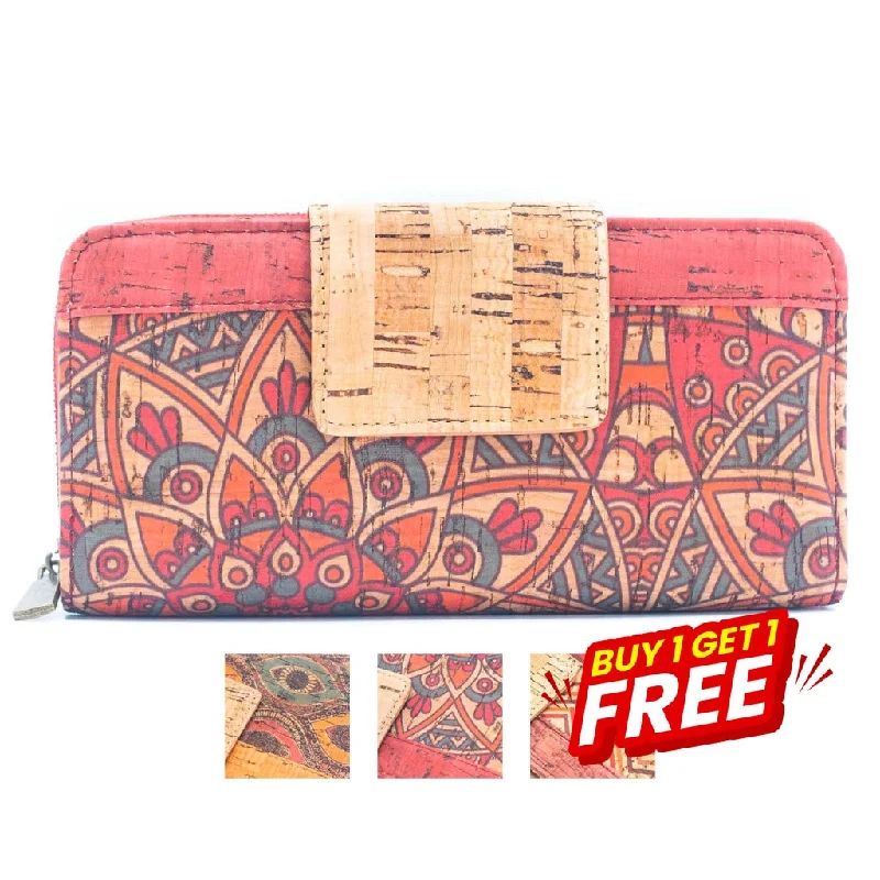 BUY 1 GET 1 FREE: Folding wallet Mandala flower pattern- Vegan Cork Wallet HY-004/5/6 Luxury Handbags At Budget-Friendly Rates BUY 1 GET 1 FREE: Folding wallet Mandala flower pattern- Vegan Cork Wallet HY-004/5/6 Luxury Handbags At Budget-Friendly Rates