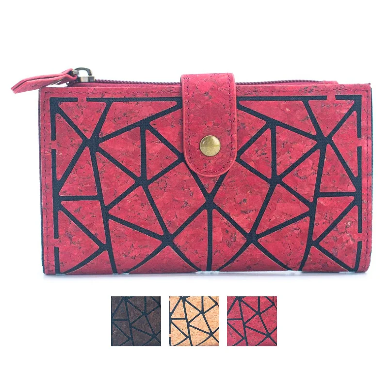 Geometric shape all cork material Ladies Buckle Card Holder Wallet Purse BAG-2244 Stylish Handbags With Exclusive Online Discounts Geometric shape all cork material Ladies Buckle Card Holder Wallet Purse BAG-2244 Stylish Handbags With Exclusive Online Discounts