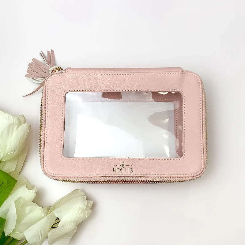 Hollis | Clear Toiletry Bag in Blush