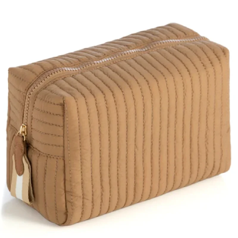 Large Ezra Cosmetic Pouch - Tan