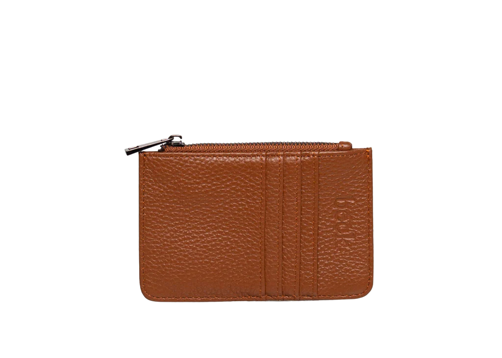 Leather Card / Coin Wallet in Saddle Brown Your Perfect Bag At The Perfect Price