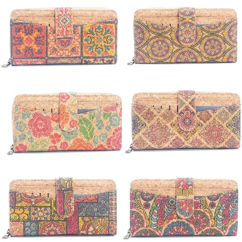 Long Natural Cork Women's Printed Wallet with Card Holder BAGD-498 Trendy Purses At Exclusive Promotional Rates Long Natural Cork Women's Printed Wallet with Card Holder BAGD-498 Trendy Purses At Exclusive Promotional Rates