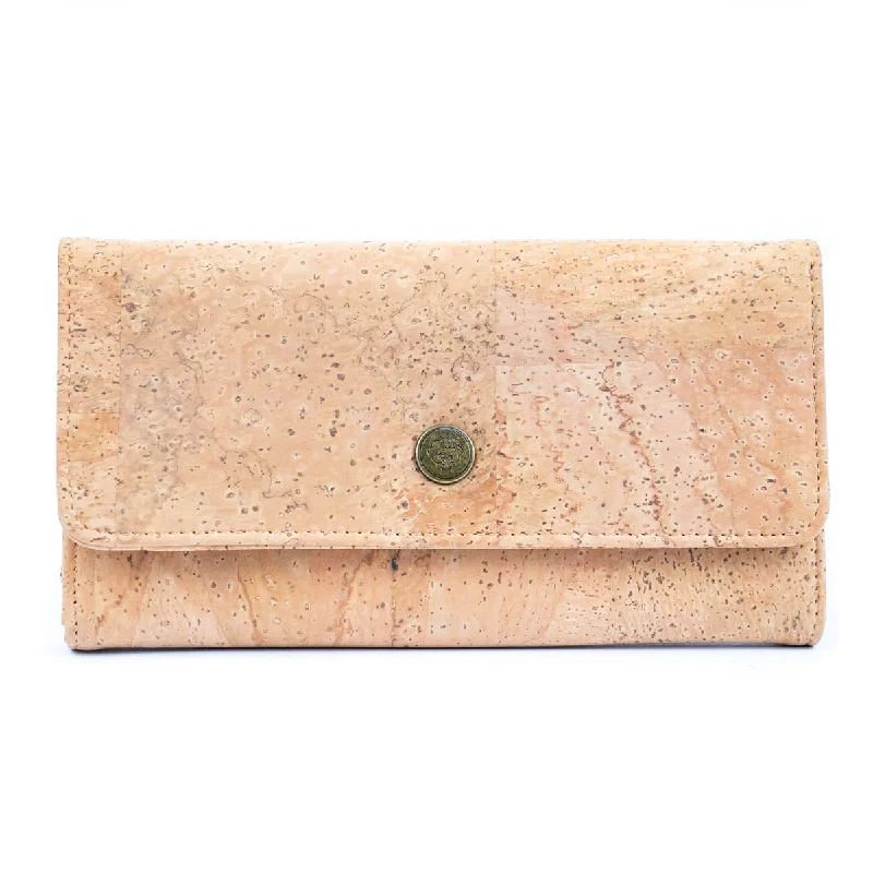 Lux cork bifold smart vegan women's wallet BAG-2017-C Premium Bags, Special Prices