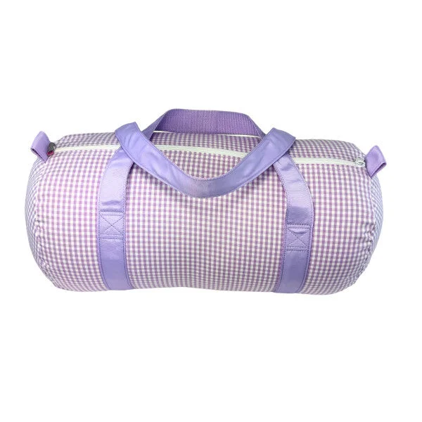MINT Lilac Gingham Medium Duffle Fashion Bags, Huge Savings