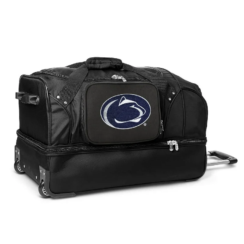 Penn State Nittany Lions 27" Black Rolling Drop Bottom Duffel Limited-Stock Handbag Sale For A Stylish Look