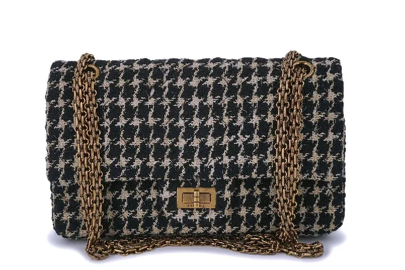 Rare 2015 Chanel Houndstooth Tweed 2.55 Reissue Classic Flap Bag Small/Medium 225 Limited-Stock Handbag Sale For A Stylish Look Rare 2015 Chanel Houndstooth Tweed 2.55 Reissue Classic Flap Bag Small/Medium 225 Limited-Stock Handbag Sale For A Stylish Look