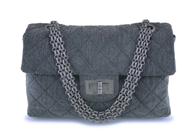 Rare Chanel Gray XXL Supermodel Reissue Flap Bag RHW Luxury Bags, Budget Prices