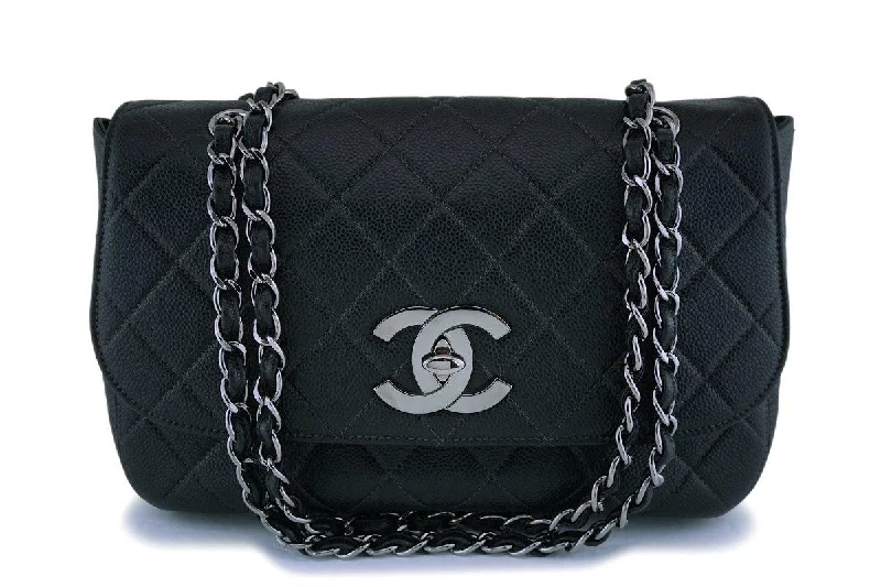 Rare Chanel Vintage Black Caviar Jumbo Classic Flap Bag RHW Final Call – Shop Stylish Bags Before They're Gone Rare Chanel Vintage Black Caviar Jumbo Classic Flap Bag RHW Final Call – Shop Stylish Bags Before They're Gone